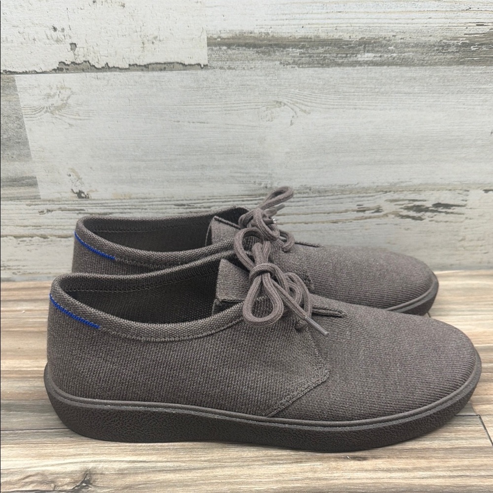 Rothys Monty Mens Sz 11 Merino Wool Knit Lace grey loafers Casual Shoes Sneakers